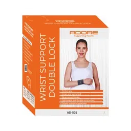 Adore Nylon Grey Wrist Support with Double Lock, AD-501, Size: L image 4