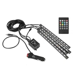 Kozdiko 48 LED 12V Multicolor Music Controlled Car Interior Atmosphere Strip Light Kit with Sound Active Function for MG Hector-picture-41