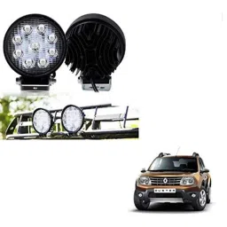 Kozdiko 2 Pcs 27W 4 inch 9 LED Waterproof Round White Fog Light Set with Mounting Brackets for Renault Duster, kozd_19890-picture-17