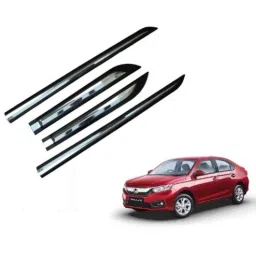 SureStrive 4 Pcs Black &a; Silver Side Door Car Beading Set for Honda Amaze New Model-picture-48