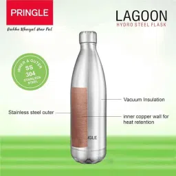 Pringle Lagoon 1000ml Stainless Steel Silver Hot &a; Cold Vacuum Insulated Flask image 4