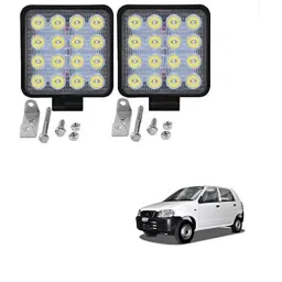 Kozdiko 2 Pcs 48W 16 LED White Bright Beam Square Fog Light Set for Maruti Suzuki Alto, koz_92704-picture-13