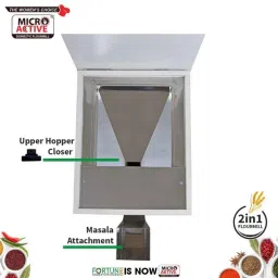 Microactive 750W 2 in 1 Fully Automatic Steel Domestic Flour Mill for Masala &a; Grains Grinder with Standard Accessories image 5