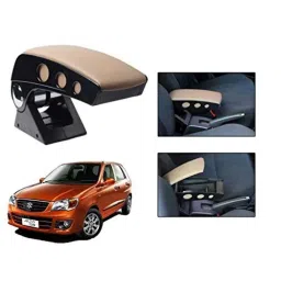 Kozdiko Beige Chrome Finish Car Armrest for Maruti Alto K10-picture-16