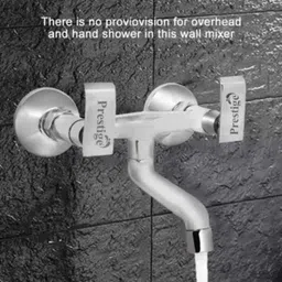 Prestige Qubix Brass Chrome Finish Silver Non Telephonic Wall Mixer (Pack of 2) image 3