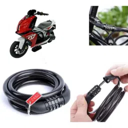 Auto Pearl PVC &a; Plastic Black Combination Cable Lock for Electric Creon BS6-picture-28