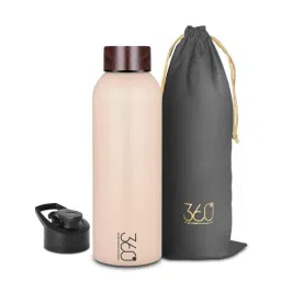 360 Love Teak 1L Stainless Steel Single Wall Skin Water Bottle (Pack of 3)-picture-18