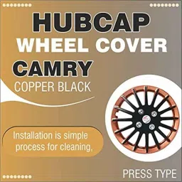 Auto Pearl 4 Pcs 15 inch ABS Camry Copper &a; Black Car Wheel Cover Set for Honda Jazz 15 S &a; V image 4