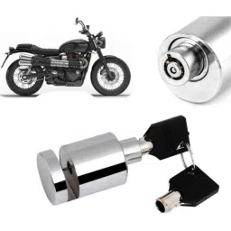 Auto Pearl Stainless Steel Silver Heavy Duty Anti Theft Motorcycle Disc Brake Lock, Lock-444-picture-39