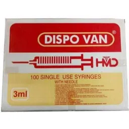 Dispo Van 3ml Single Use Syringe With needle (Pack of 10)-picture-22