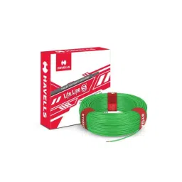 Havells Life Line 1.5 Sqmm Green Single Core FR PVC Copper Insulated Flexible Cable, Length: 90 m-picture-24