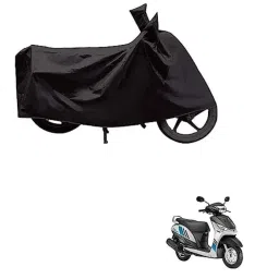 Kozdiko Polyester Black Dust &a; Waterproof Bike Body Cover with Mirror Pockets for Yamaha Alpha-picture-47