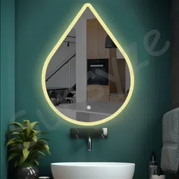 sunsyze Teardrop LED Mirror with Backlit Light & Touch Sensor Bathroom Mirror-picture-16