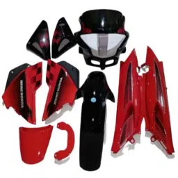 Shopper House ABS Black &a; Red Bike Full Body Kit for Hero Glamour Old Model-picture-26