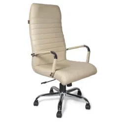 Adiko Leatherette Cream High Back Executive Office Chair with Cushioned Seat, ADVN LN CR HB 2010 image 2