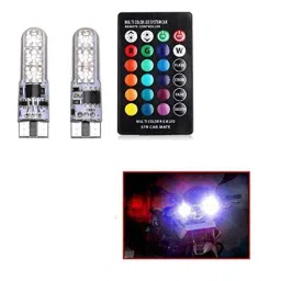 Kozdiko 2 Pcs T10 LED RGB Bike Interior Fancy/Parking Remote Control Light Set for TVS Apache RTR 160 image 3
