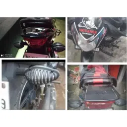 Znee Smart Black Bike Indicator Grill for Honda Twister &a; Shine BS6 Model image 2