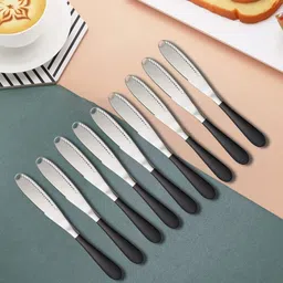 kitchease Stainless Steel Butter Spreader, Cheese Knife, Dessert Knife, Table Knife Set-picture-14