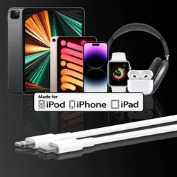 HOMEMO Lightning Cable 6 A 1 m USB Type C to Lightning Fast Mobile Charging Cable Compatible image 5