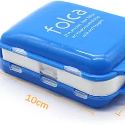 qeeig 7 Day Folca Medicine Box Mini Vitamin Pill Tablet Case Organizer, Random color Pill Box image 3