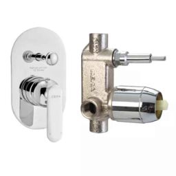 Cera Brooklyn Wall Mounted Single Lever Concealed Diverter, F1018701 + F4010101 (Pack of 2)-picture-7