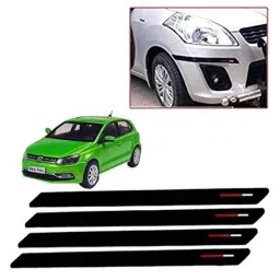 Kozdiko 4 Pcs Black &a; Red Bumper Protector Set for All Cars-picture-43