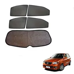 Kozdiko 5 Pcs Mesh Black Fixed Window &a; Rear Sun Shades Set for Maruti Suzuki Alto K10-picture-41