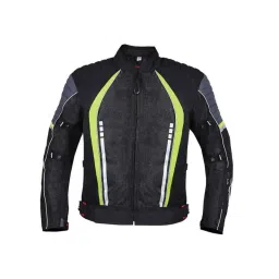 Biking Brotherhood Neon Cordura &a; Mesh Panel Voyager Jacket, Size: Small-image-80
