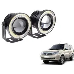 Kozdiko 2 Pcs 15W 3.5 inch High Power White LED Projector COB Fog Light Set with White Angel Eye Ring for Tata Safari Storme, koz_72632-picture-44