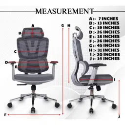 Styleseat 15x19x15 inch High Back Mesh Grey Ergonomic Office Chair with Adjustable Arm image 3