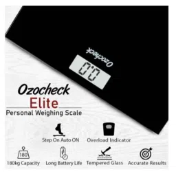 Ozocheck Elite 180kg Black Personal Weighing Scale image 2