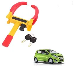 Kozdiko Steel Yellow &a; Red Anti-Theft Heavy Duty Car Wheel Tyre Lock Clamp for Chevrolet Beat-picture-39