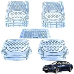 Kozdiko 5 Pcs 6605 PVC &a; Rubber Clear Car Foot Mat Set for BMW 5 Series-picture-28