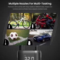 Portronics Vayu 4000mAh 150psi Black Rechargeable Tyre Inflator with LED Display, POR 1480 image 5