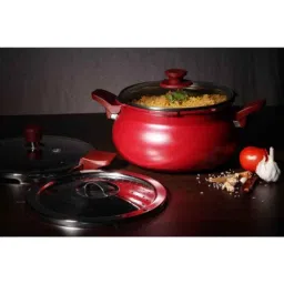 Pigeon 5L Aluminium Induction Bottom Hard Anodised All In One Super Pressure Cooker with Outer Lid, 621-R image 3