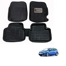 Kozdiko 3D Black Car Foot Mat Set for Volkswagen Polo GT, koz_88175-picture-17