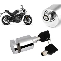 Auto Pearl Stainless Steel Silver Heavy Duty Anti Theft Motorcycle Disc Brake Lock, Lock-104-picture-42