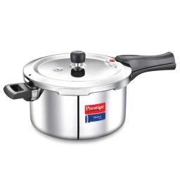 Prestige Svachh 5 Litre Silver Aluminium Pressure Cooker with Tri-Ply Layer &a; Outer Lid-picture-0