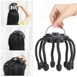 Atom Rechargeable Octopus Scalp Head Massager with 360 degree Automatic &a; 3 Vibration Mode image 2