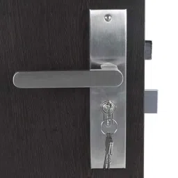 Homexpert LB304-CYS-BSK 8 inch 60mm Stainless Steel Silver Cylindrical Plate Both Side Key Mortise Door Lock Set-image-4