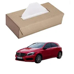 Kozdiko 100 Pulls PU Leather Beige Car Tissue Paper Box with 200 Sheets for Mercedes Benz A-Class-picture-11