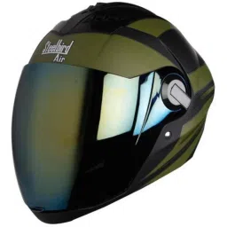 Steelbird Yooshopper SBA-2 Matt Finish Black &a; Army Green Full Face Helmet, Size: L-picture-39