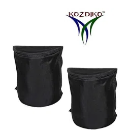Kozdiko 2 Pcs Black Semi Cylindrical Car Dustbin Set for Chevrolet Matiz image 2