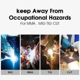 Shiv Alaska Blue Welding Helmet with Adjustable Sensitivities, Size: Free image 4