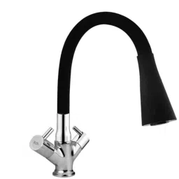 Zoie Mini Brass Black Chrome Finish Basin Mixer with Swivel Spout, Z20044-picture-23
