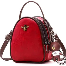 inovera Red Women Sling Bag Cross-Body Shoulder Mobile Purse Handbag With Adjustable Strap-picture-25