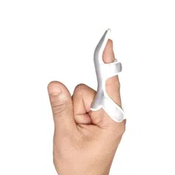 Fidelis Healthcare Elastic Silver &a; White Finger Frog Splint, FA045-300S, Size: L image 2