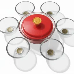 velintra Pack of 7 Glass Casserole & 6 Serving Bowls Set | Dinner Set image 4