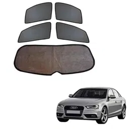 Kozdiko 4 Pcs Black Car Half Magnetic Sunshade Set with Dicky Curtain for Audi A4-picture-18