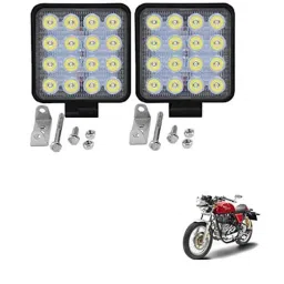 Kozdiko 2 Pcs 48W 16 LED Square Bright Beam White Fog Light Set for Royal Enfield Contiental GT, koz_92916-picture-39